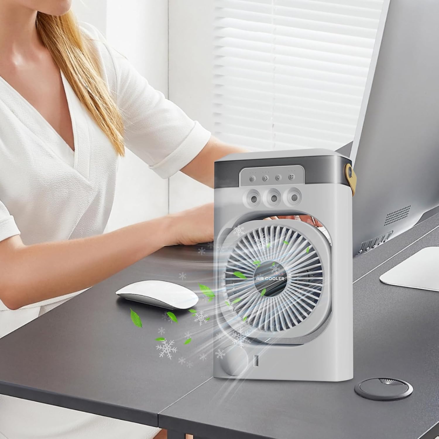  Climatisation - Dispositif De Climatisation, Glacière Humidificateur | Salle D'humidificateur De Vie, Refroidisseur D'air Portable 3 étapes, Climatisation Pour Les Chambres Avec Une Opér