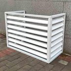 GENERIC Housse De Climatiseur D'extérieur Résistante Aux Intempéries – Protection En Aluminium Pour Pompe à Chaleur Décorative Et Réduction Du Bruit Pour Une Utilisation Durable