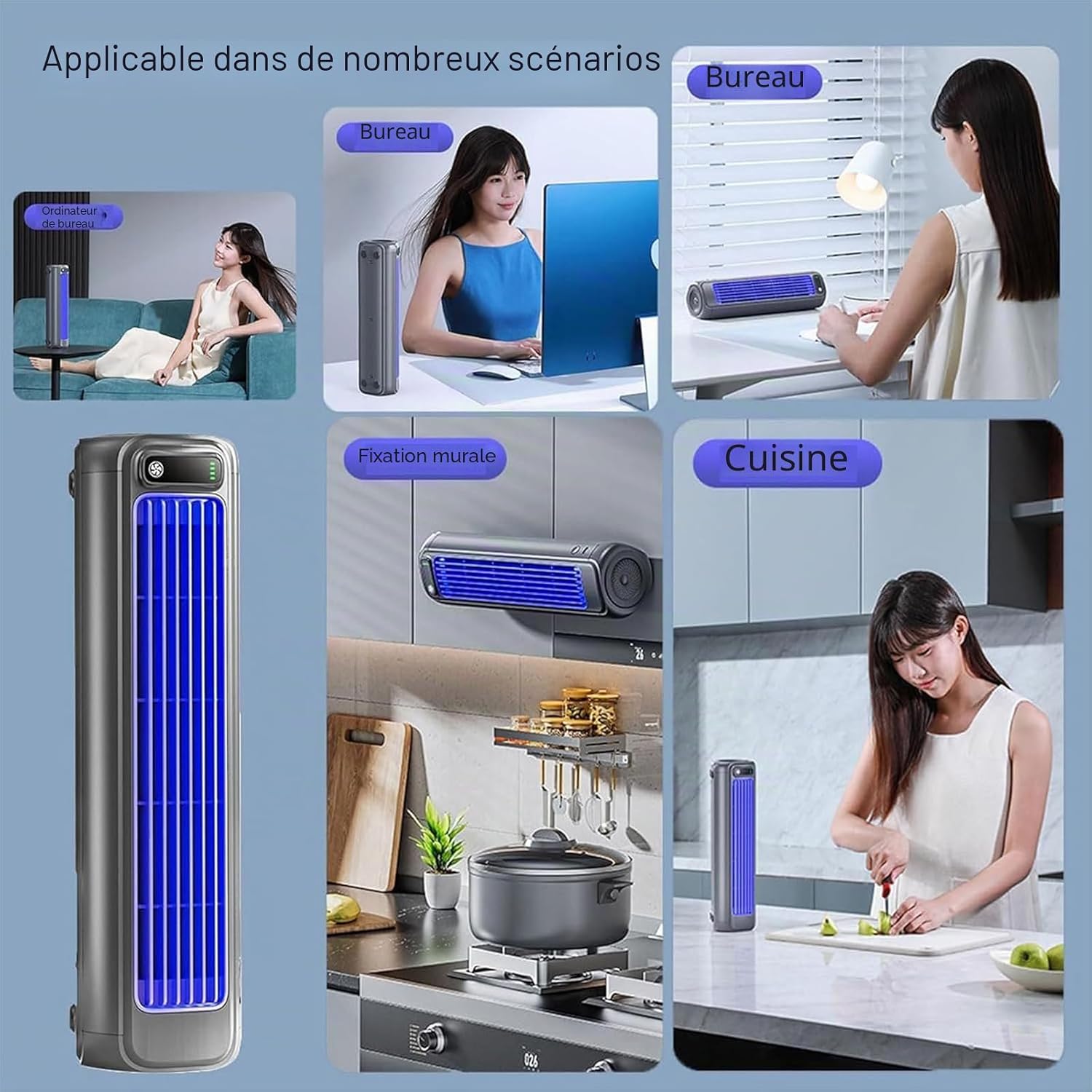  Shirem Cooling Ace, Libiyi Cooling Ace, Climatiseur Outfany Cooling Ace, Climatiseur De Chargement USB À 3 Vitesses Pour Chambre À Coucher, Cuisine, Salle De Bain,Black