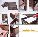  Housse De Climatiseur D'extérieur En Bois Et Clôture élégante Pour Pompe à Chaleur Et Unités AC Tailles : 81 X 30 X 72 Cm 115 X 54 X 95 Cm 96 X 40 X 89 Cm