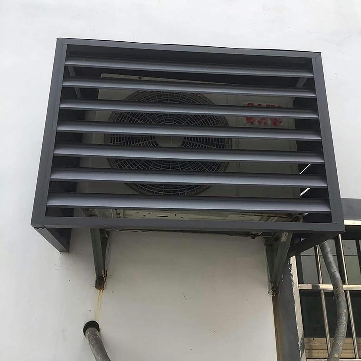  Écran De Clôture Pour Climatiseur, Housse En Aluminium Pour Climatiseur Et Pompe à Chaleur, Housse Pour Mini-climatiseur Split Pour Unités Extérieures, étagère De Rangem