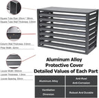  Écran De Clôture Pour Climatiseur, Housse En Aluminium Pour Climatiseur Et Pompe à Chaleur, Housse Pour Mini-climatiseur Split Pour Unités Extérieures, étagère De Rangem