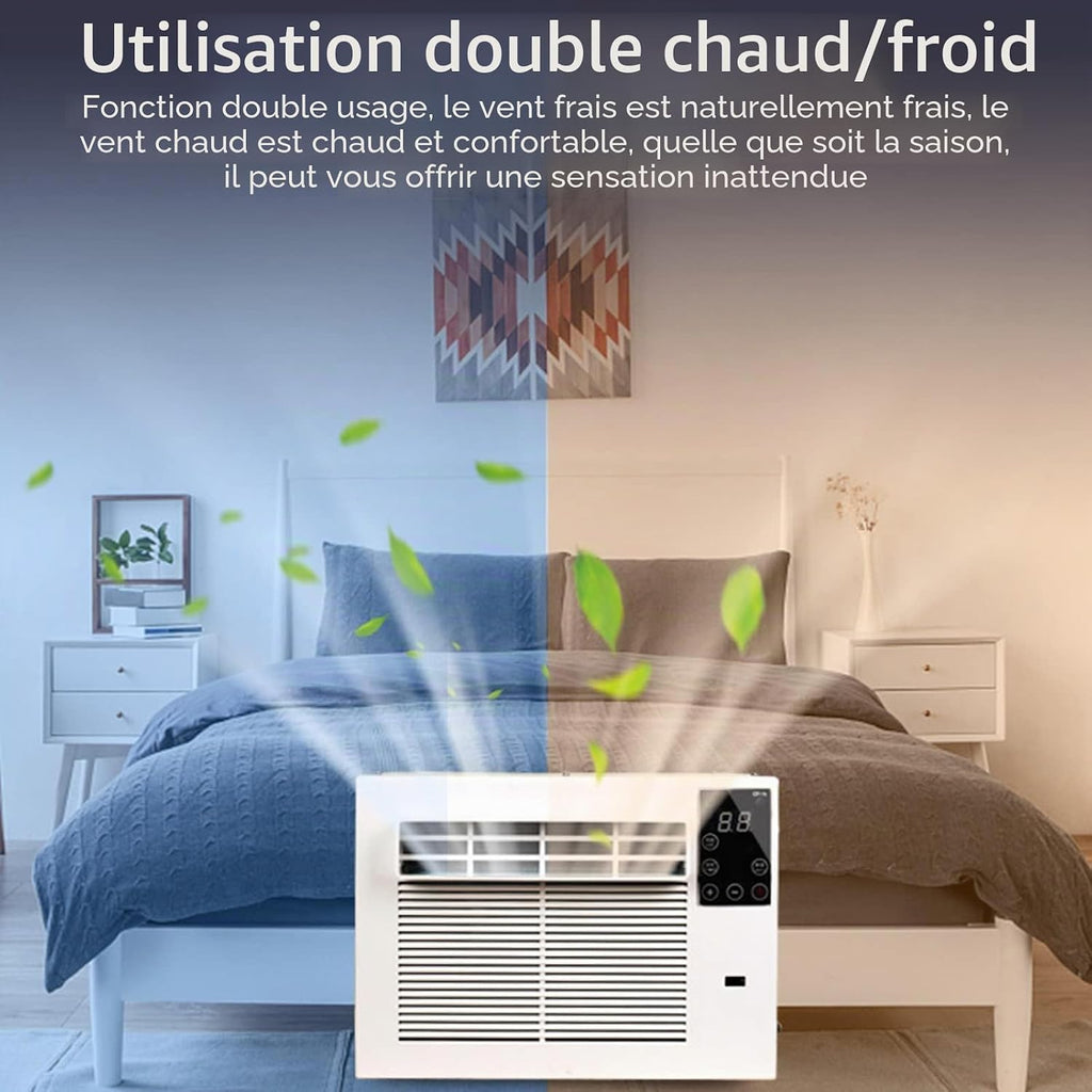 GENERIC Climatiseur Portable, Mini Split AC, 280W Avec Minuterie Intelligente, Aucun Dispositif Externe, Vue Fenêtre Complète Pour Chambre Et Logements En Location