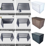 GENERIC Housse De Protection En Aluminium Pour Pompe à Chaleur Pour Climatiseur, Mini Unité De Climatisation, Protection Contre Les Intempéries Pour Unités Extérieures