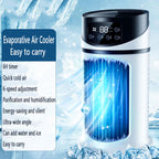  Climatiseur Portable, Mini Rafraîchisseur D'air Par évaporation, Humidificateur, Unité De Climatisation Silencieuse Avec Ventilateur, Affichage Numérique Et Minuterie De