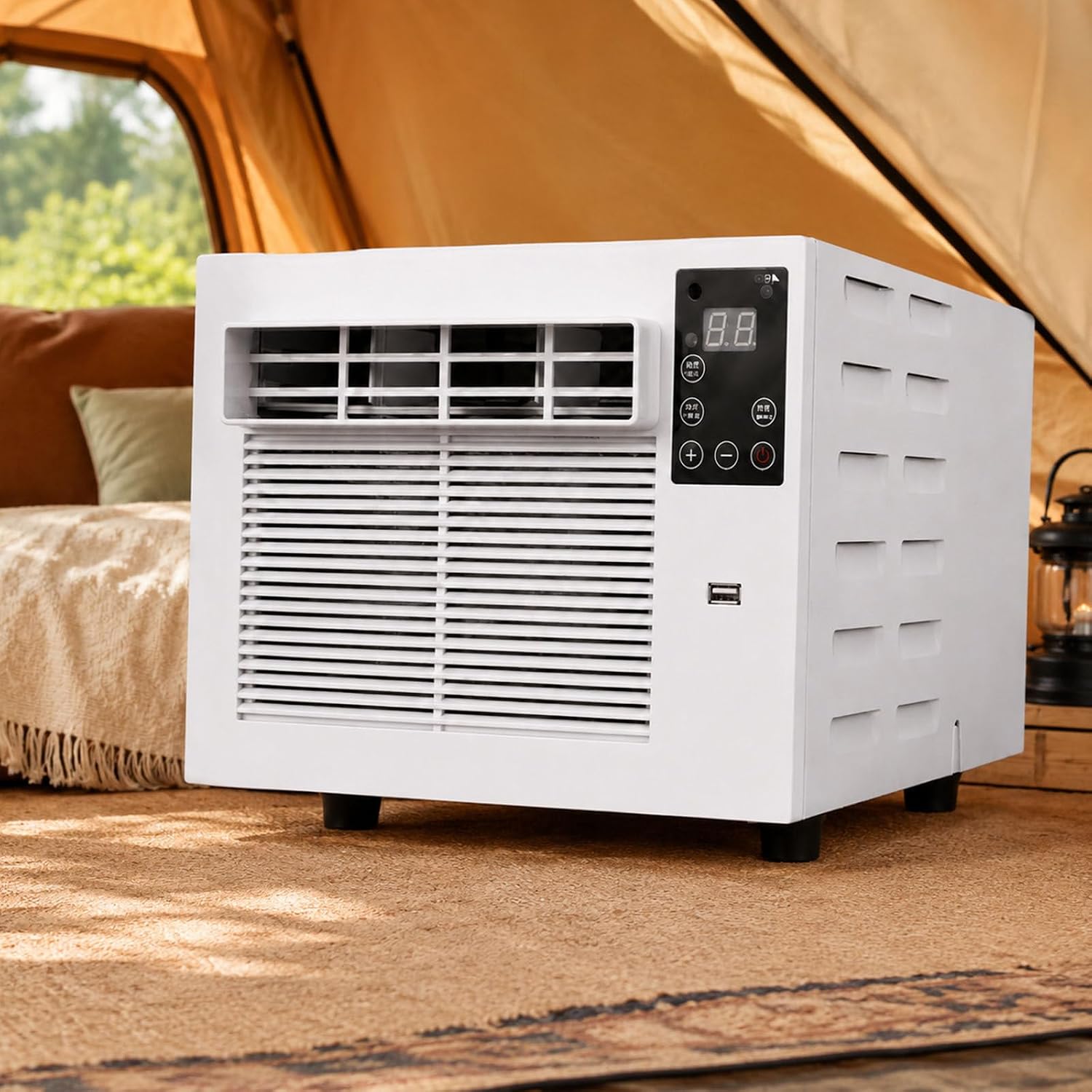  Climatiseur Mobile,Climatiseur Portable 280 W Pour Extérieur, Climatiseur/Refroidisseur D'air Mobile Pour Tente, 1876 Btu, Mode Déshumidificateur, Minuterie, Télécommande AC+1.5M