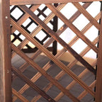  Clôture En Bois Massif Pour Climatisation, écran De Confidentialité Extérieur, Support Pour Climatiseur, Support Pour Fleurs, Grille De Protection Pour Séparation D'espace