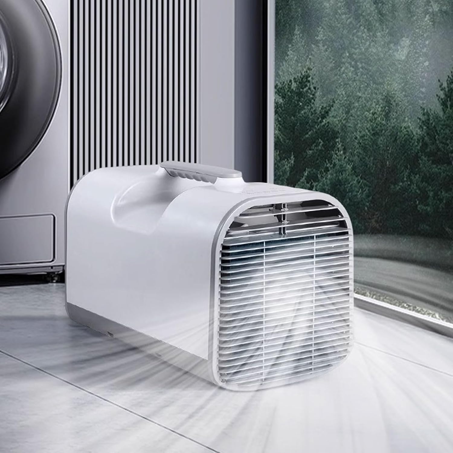 GENERIC Climatiseur Sans Unité Extérieure 3 Vitesses Air Cooler Small Avec Poignée Et Minuterie Fonctions D'affichage Et De Masquage Des Boutons Aucun Assemblage Requis