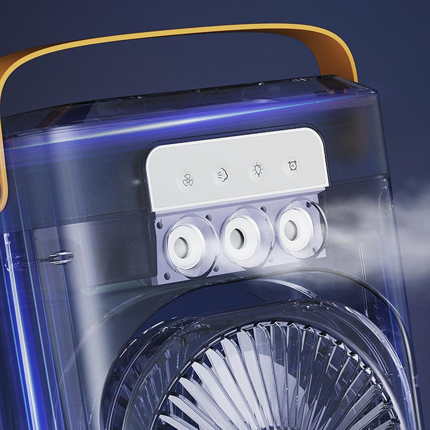  Ventilateur De Climatisation, AC Personnel | Les Ventilateurs AC Qui Soufflent De L'froid Pour La Chambre Avec Un Flux D'puissant | Lumière De Nuit à 7 Couleurs, Humidificateur De Bureau Inclinable à