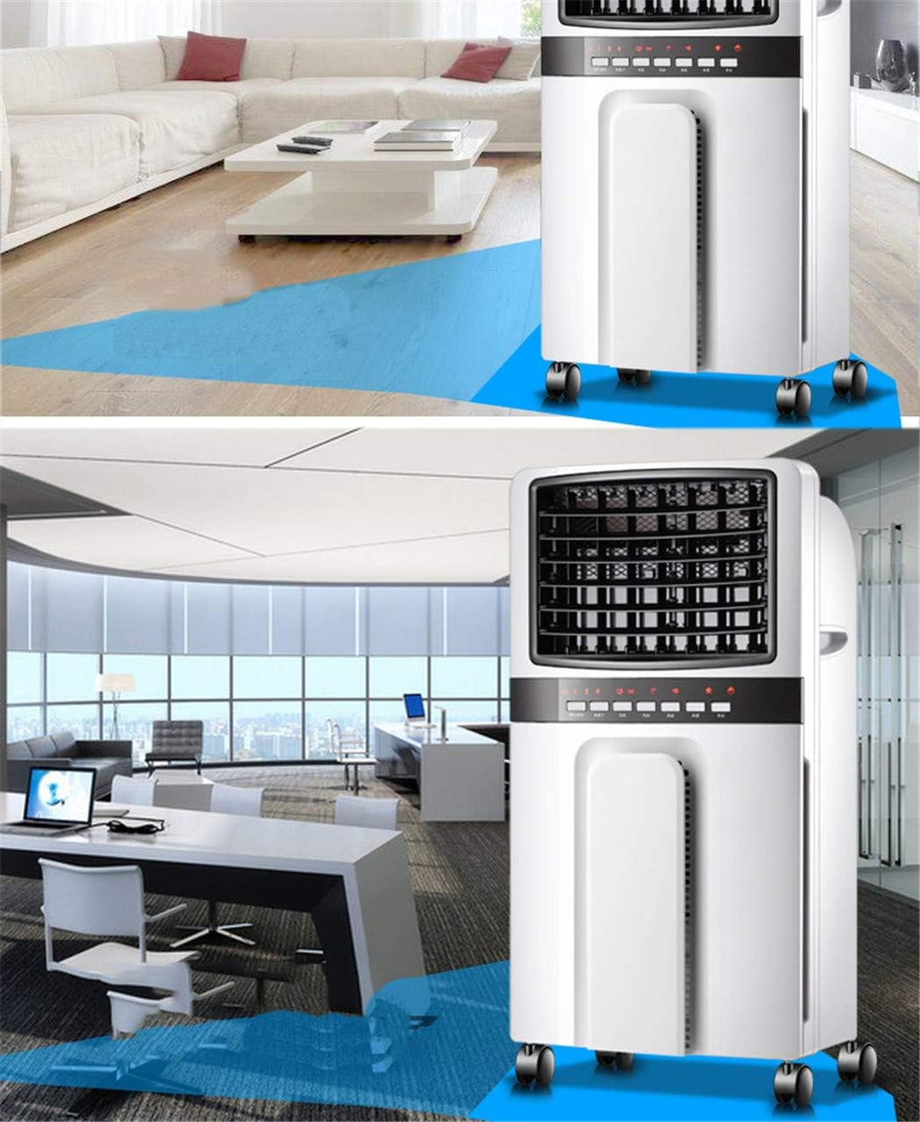  Climatiseur Personnel Mobile Rafraîchisseur D?air Ventilateur Mini Individuel Climatisation Portatif Fans Refroidissement Purification D'air Humidification