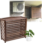  Clôture D'intimité Extérieure, Housse De Climatiseur, Stores, Housse D'unité Extérieure De Climatiseur, Support De Plante Marron, Coque De Poubelle Cachée