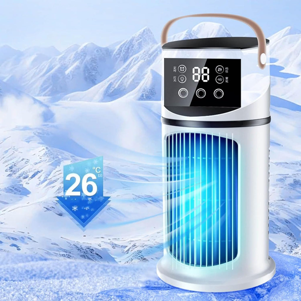  Portable Climatiseur Mobile, Silencieux 4 En1 Avec Déshumidificateur, Ventilateur Et Mode Nuit, Minuterie 24H, Télécommande, Kit Fenêtre, Classe Énergétique A Pour Chambre, Bureau, Camping
