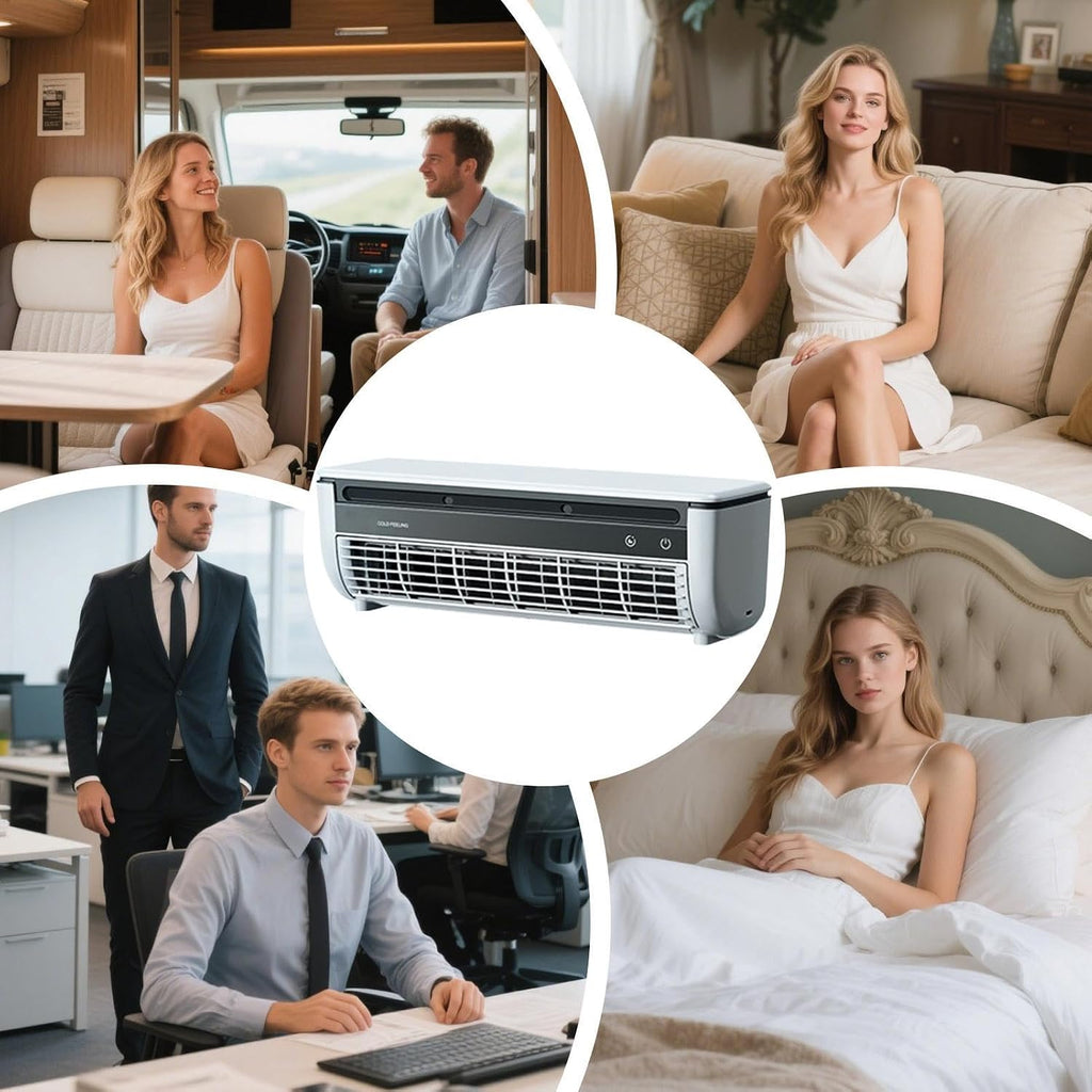Genérico Ventilateur De Refroidissement CA : Appareil à Air Froid, Ventilation De Chambre, Refroidisseur De Charge Sans Fil, Ventilateur De Table Portable, Utilisation En Salle De Sport à La Maison, Chambre De