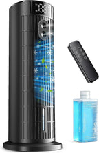  Climatiseur Mobile Sans Évacuation (<30 DB), Moteur CC Amélioré 2026, Ventilation Puissante 7,5 M/s, Minuteur 10H, Oscillation 90° Et 4 Vitesses, Climatiseur Portable Avec Télécommande, Noir Dépoli