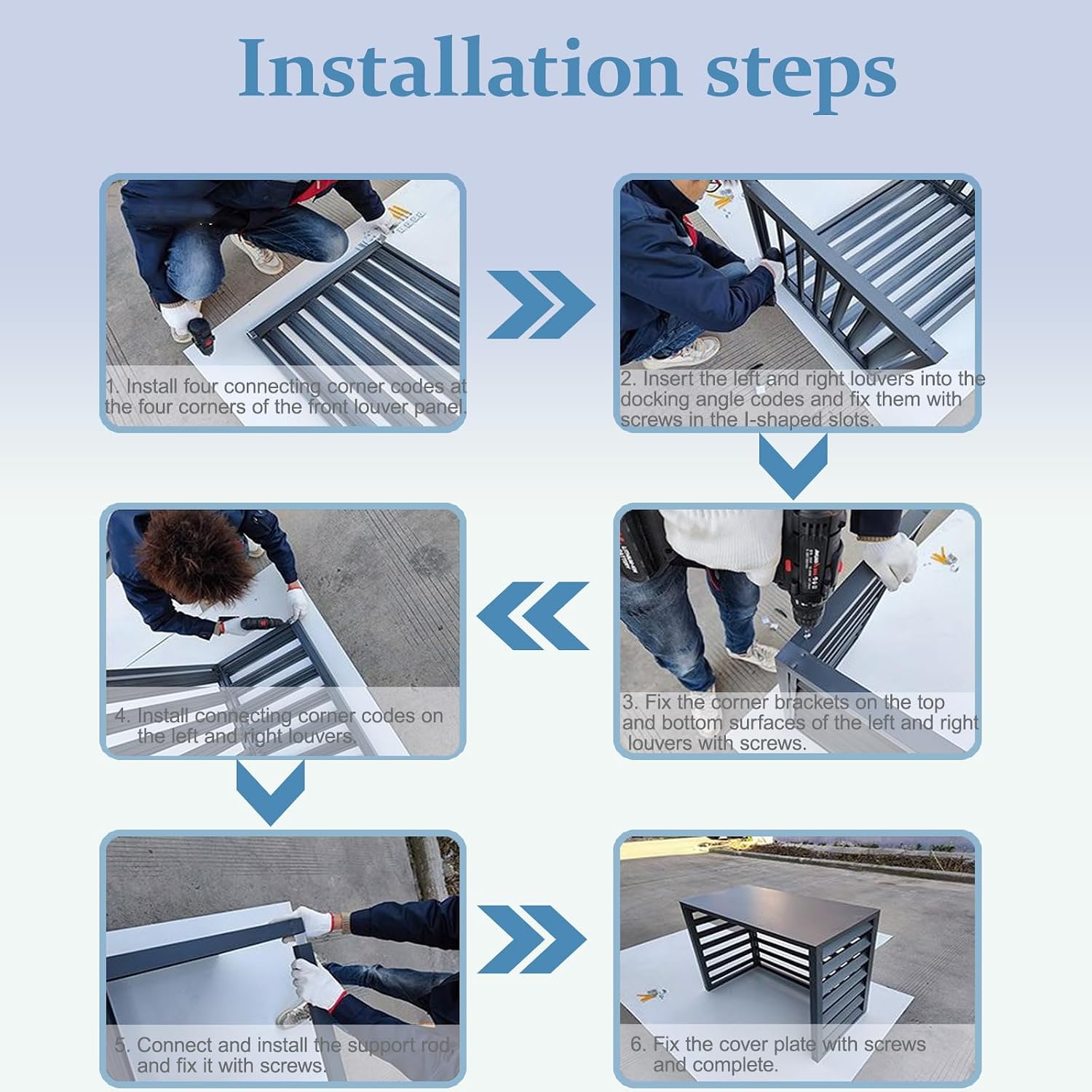 GENERIC Housse De Protection Pour Climatiseur Extérieur Et Pompe à Chaleur – Grille De Protection En Aluminium Composite Pour Meubles De 110 X 60 X 80 Cm, Idéale Pour La Protection Contre Les éléments Du