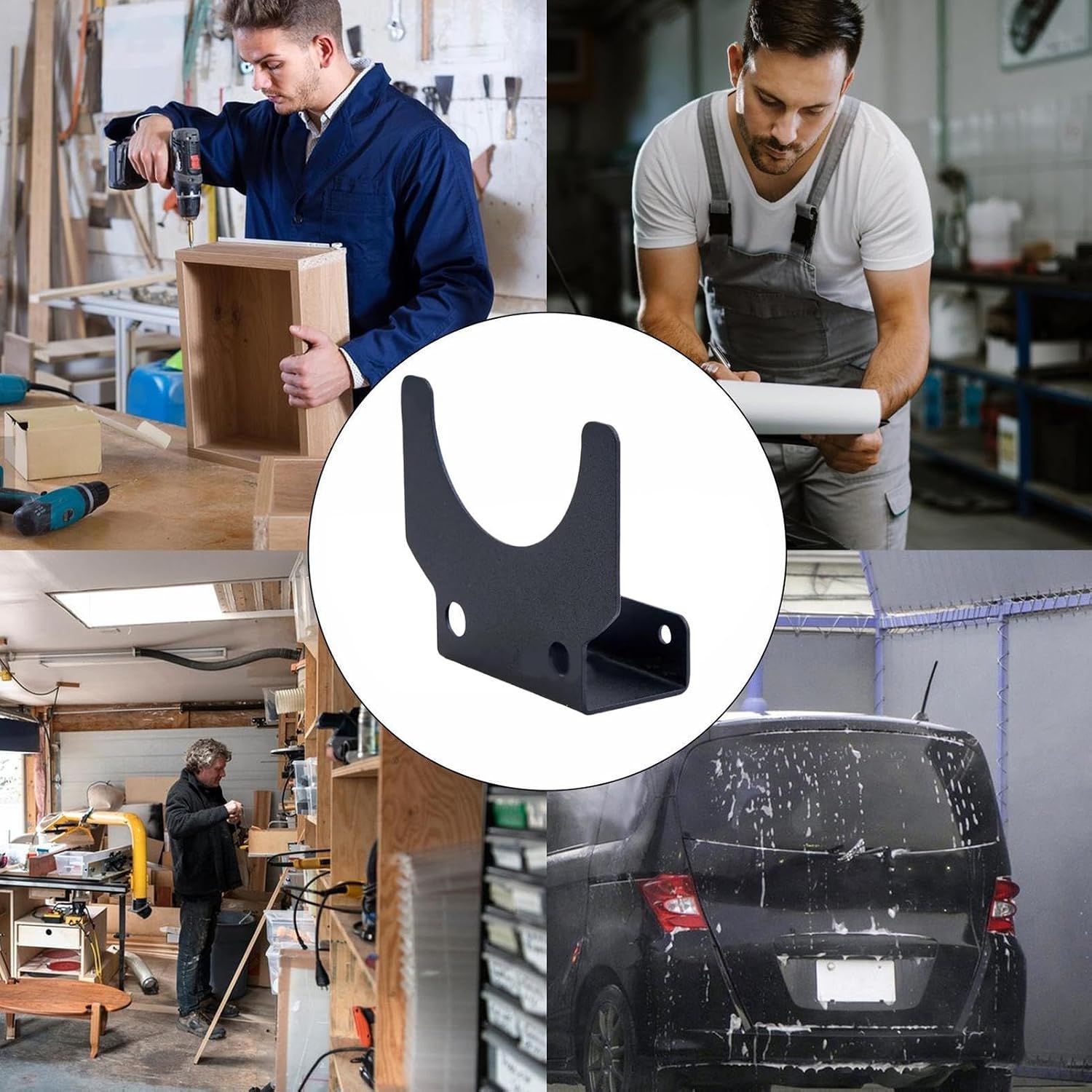  Porte-broyeur D'angle, Support De Montage Mural | Porte-ponder Orbital Multifonctionnel - Organisateur D'outils Réutilisable, Fournitures De Garage Pour Les Coupeurs, Machines à épilation à La