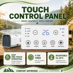 GENERIC Climatiseur Portable Pour Camping-Cars Et Petites Pièces, Ventilateur 4 En 1, Mode Sommeil, évaporation Automatique, Réglage De La Température De 16 à