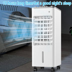 GENERIC Climatiseur Portable Avec 3 Vitesses, Oscillation à 90°, Minuterie 8 H, Réservoir De 9 L, Rafraîchisseur D'air Par évaporation Avec Télécommande, Ventilateur Et Humidificateur Pour La Maison