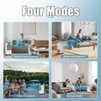  Climatiseur Mobile, 3 En 1 Rafraichisseur D'air Silencieux Sans Évacuation Avec 10L Large Réservoir D'eau, 3 Vitesses, 60°Oscillation, Climatiseur Portable