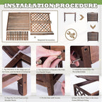 GENERIC Support De Séparation En Bois Pour Climatiseur Extérieur (96 X 40 X 89 Cm) – Housse élégante Résistante Aux Intempéries Pour Améliorer L'esthétique Et La Protection De La Maison.