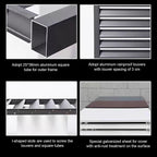 GENERIC Housse En Aluminium Pour Climatiseur Avec Bouclier De Pompe à Chaleur - Protection Extérieure - Résistante Aux Intempéries - Gris - 110 X 60 X 80 Cm - Design Durable Et élégant