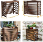  Housse De Climatiseur D'extérieur En Bois Et Clôture élégante Pour Pompe à Chaleur Et Unités AC Tailles : 81 X 30 X 72 Cm 115 X 54 X 95 Cm 96 X 40 X 89 Cm