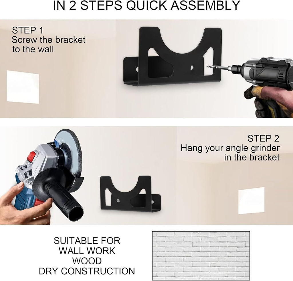 GENERIC Support De Meuleuse | Support Mural Pour Meuleuse D'angle | Support En Fer Multifonction Pour Machine à Polir, Outils électriques, Ponceuses, Perceuses