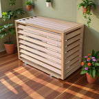 GENERIC Housse De Protection Multifonction Pour Climatiseur D'extérieur En Aluminium 100 X 50 X 70 Cm Avec Clôture D'intimité Et Rangement D'outils De Jardin (champagne)