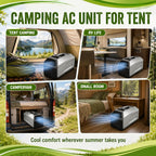  Climatiseur 3 En 1,Climatiseur Mobile Portable,Unité De Climatisation De Camping 2026,Silencieux (36-49 DB),Minuterie 24 H,Télécommande,3 Vitesses, Double Tuyau Pour La Maison 1500W