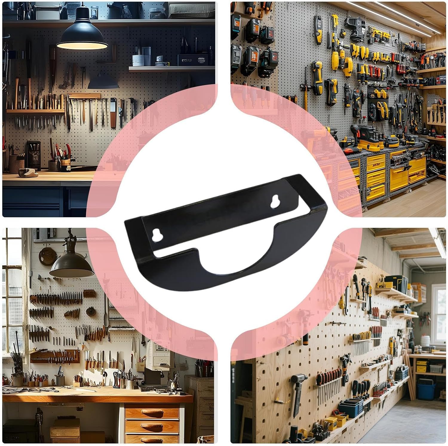  Power Tool Organizer, Metal Power Tool Shelf, Heavy-Duty Wear-Resistant Storage, Multifunctional Garage Storage For Angle Grinders, Polishing Machines, And Sanding Tools, 6x5x5CM/6.29x1.96x1.96