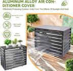 GENERIC Housse De Protection Multifonction Pour Climatiseur D'extérieur En Aluminium 100 X 50 X 70 Cm Avec Clôture D'intimité Et Rangement D'outils De Jardin (champagne)