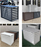 GENERIC Housse De Protection En Aluminium Pour Climatiseur Extérieur - Pour Pompes à Chaleur 1,5P/2 ~ 3P/5P - Résistante Aux Intempéries - Protection Contre Les Feuilles Mortes - Blanc (100 X 50 X 70 Cm)