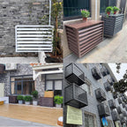 GENERIC Housse De Protection En Aluminium Pour Climatiseur Extérieur Et Support De Fleurs, Grille De Protection Pour Unités De Climatisation Et Pompes à Chaleur, Boîtier Autoportant Pour Poubelle Ou Unité De
