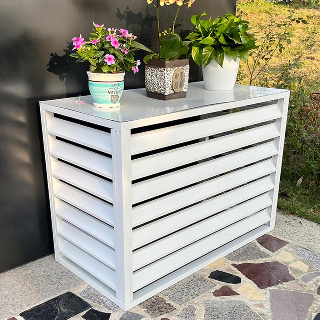 GENERIC Housse De Protection Pour Climatiseur Extérieur - Clôture Pour Unité De Climatisation - Pour Une Utilisation En Intérieur Et En Extérieur - Résistante Aux Intempéries - Design élégant Et Durable
