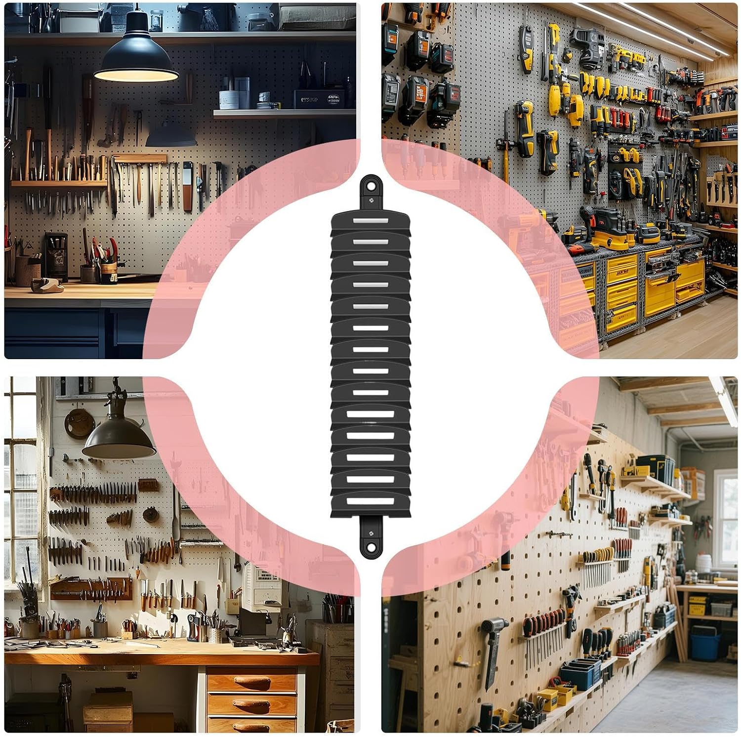  Générique Porte-Clés à Outils, Support Mural Pour Clés à Crémaillère, Accessoire Polyvalent De Fixation Pour Boîte à Outils - Débutants, Passionnés Et Utilisateurs