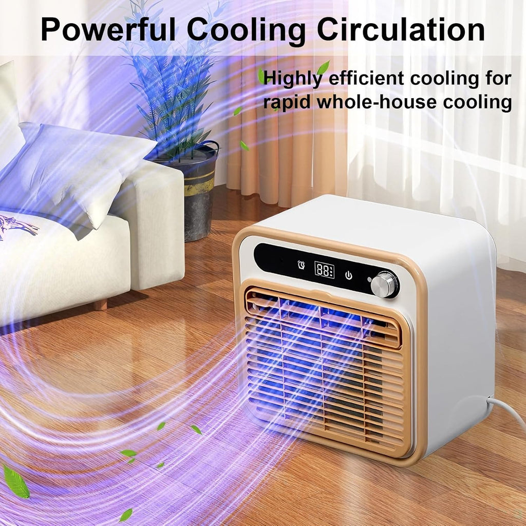 GENERIC Climatiseur Portable Split 5000 Btu, Unité De Refroidissement Silencieuse Intelligente Avec Contrôle Tactile Et Minuterie De 12h – Comprend Un Tuyau De 1 Mètre, Pour Cham With 1-meter Connecting Pipe