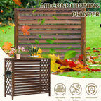  Support De Climatiseur Extérieur – Support Mural En Bois 81 X 30 X 72 Cm Et Résistant Aux Intempéries, Idéal Pour La Maison Et Le Jardin, Maximise La Circulation De L'air Et La Stabilité