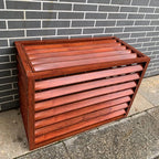  Couvercle De Climatiseur En Aluminium For Unités Extérieures, Écran De Clôture De Confidentialité Extérieure, Séparateur D'espace De Boîtier De Poubelle De Pompe De Piscine En Alliage D'aluminium Rési