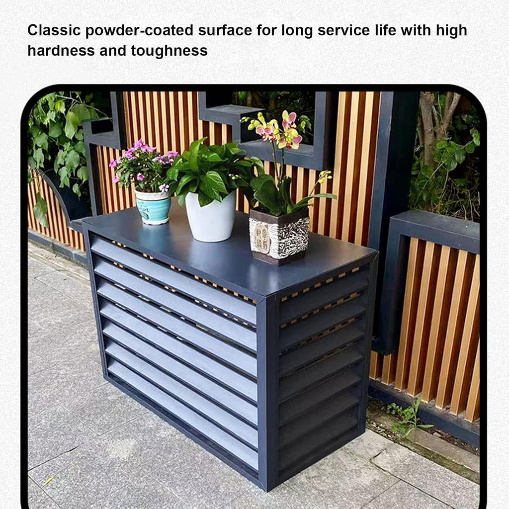 GENERIC Housse Anti-poussière Grise Pour Climatiseurs – Résistante Aux Intempéries Et Au Bruit – Grille Décorative Pour Unités Extérieures – Protection Idéale Pour Les Systèmes CVC