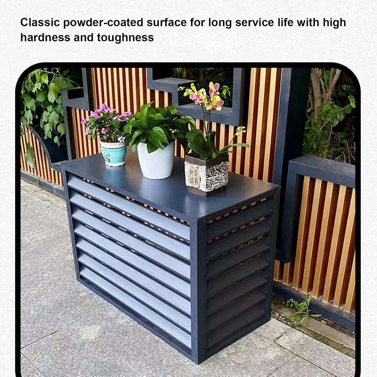 GENERIC Housse Anti-poussière Grise Pour Climatiseurs – Résistante Aux Intempéries Et Au Bruit – Grille Décorative Pour Unités Extérieures – Protection Idéale Pour Les Systèmes CVC
