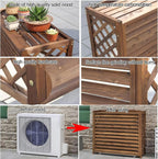 GENERIC Housse De Protection Pour Climatiseur Extérieur – Support De Climatisation En Bois Massif Pour Unités Extérieures, Cachette élégante Et Protection De Radiateur
