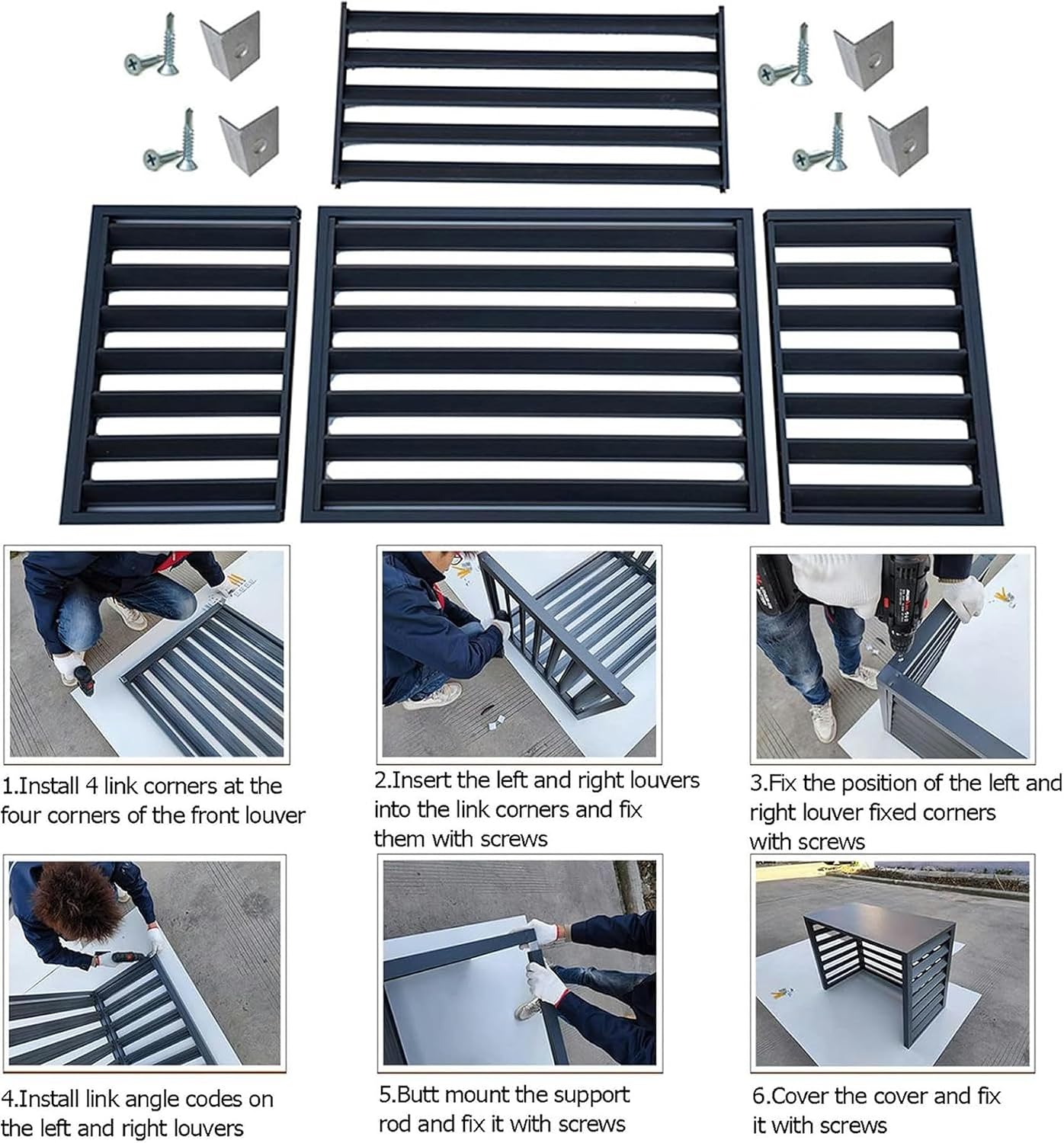  Housse De Protection Pour Climatiseur Extérieur, Résistante Aux Intempéries, Antivol, écran De Confidentialité, Protection Durable Pour Unités De Climatisation Séparées,