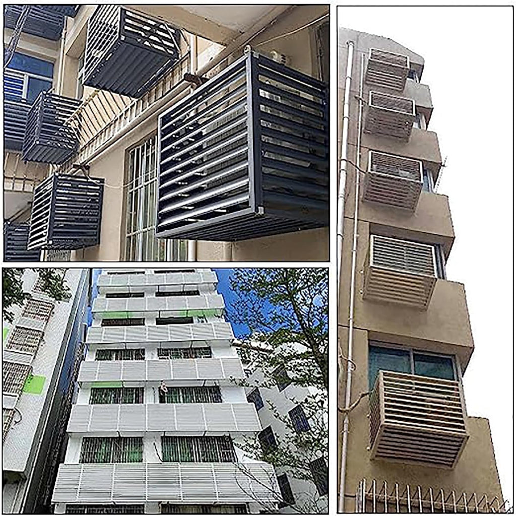  Housse De Protection Pour Climatiseur En Alliage D'aluminium - Protection Décorative Pour Climatiseurs Extérieurs, Condenseurs Et Pompes à Chaleur. Grille De Protection R