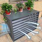 GENERIC Housse De Protection En Aluminium Pour Climatiseur Extérieur - Pour Pompes à Chaleur 1,5P/2 ~ 3P/5P - Résistante Aux Intempéries - Protection Contre Les Feuilles Mortes - Blanc (100 X 50 X 70 Cm)