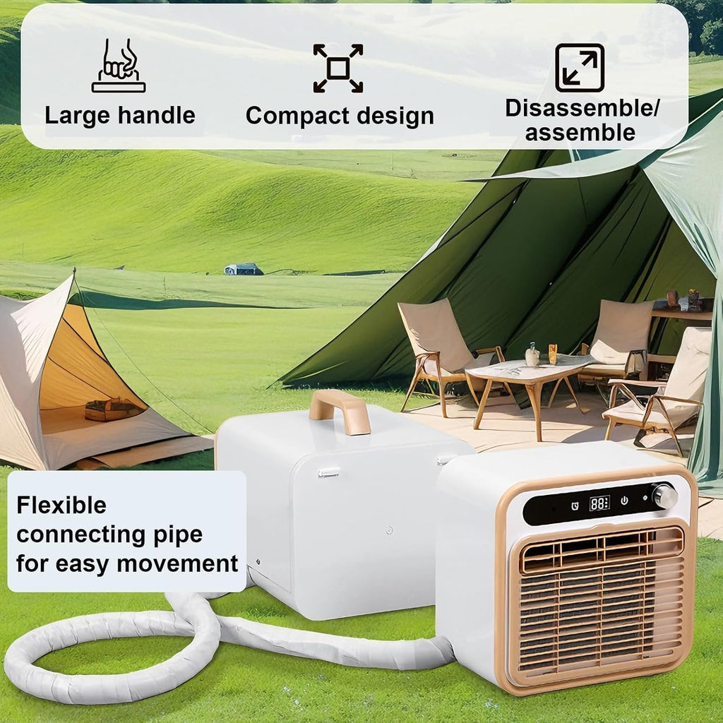 GENERIC Climatiseur Portable Split 5000 Btu, Unité De Refroidissement Silencieuse Intelligente Avec Contrôle Tactile Et Minuterie De 12h – Comprend Un Tuyau De 1 Mètre, Pour Cham With 1-meter Connecting Pipe
