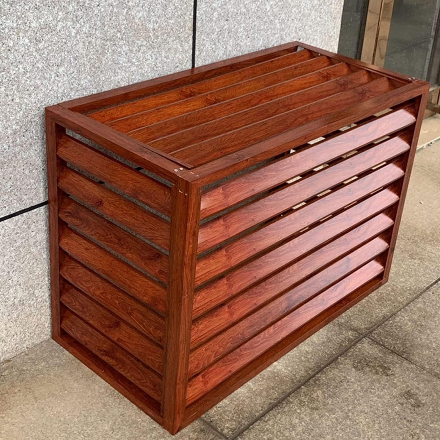  Couvercle De Climatiseur En Aluminium For Unités Extérieures, Écran De Clôture De Confidentialité Extérieure, Séparateur D'espace De Boîtier De Poubelle De Pompe De Piscine En Alliage D'aluminium Rési