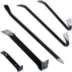  Relaxdays Pied-de-biche Lot De 5 Pièces, Levier Hexagonal, Grand Arrache-clou, En Acier, Noir