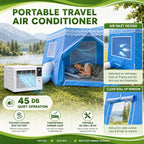  Climatiseur Mobile,Climatiseur Portable 280 W Pour Extérieur, Climatiseur/Refroidisseur D'air Mobile Pour Tente, 1876 Btu, Mode Déshumidificateur, Minuterie, Télécommande AC+1.5M