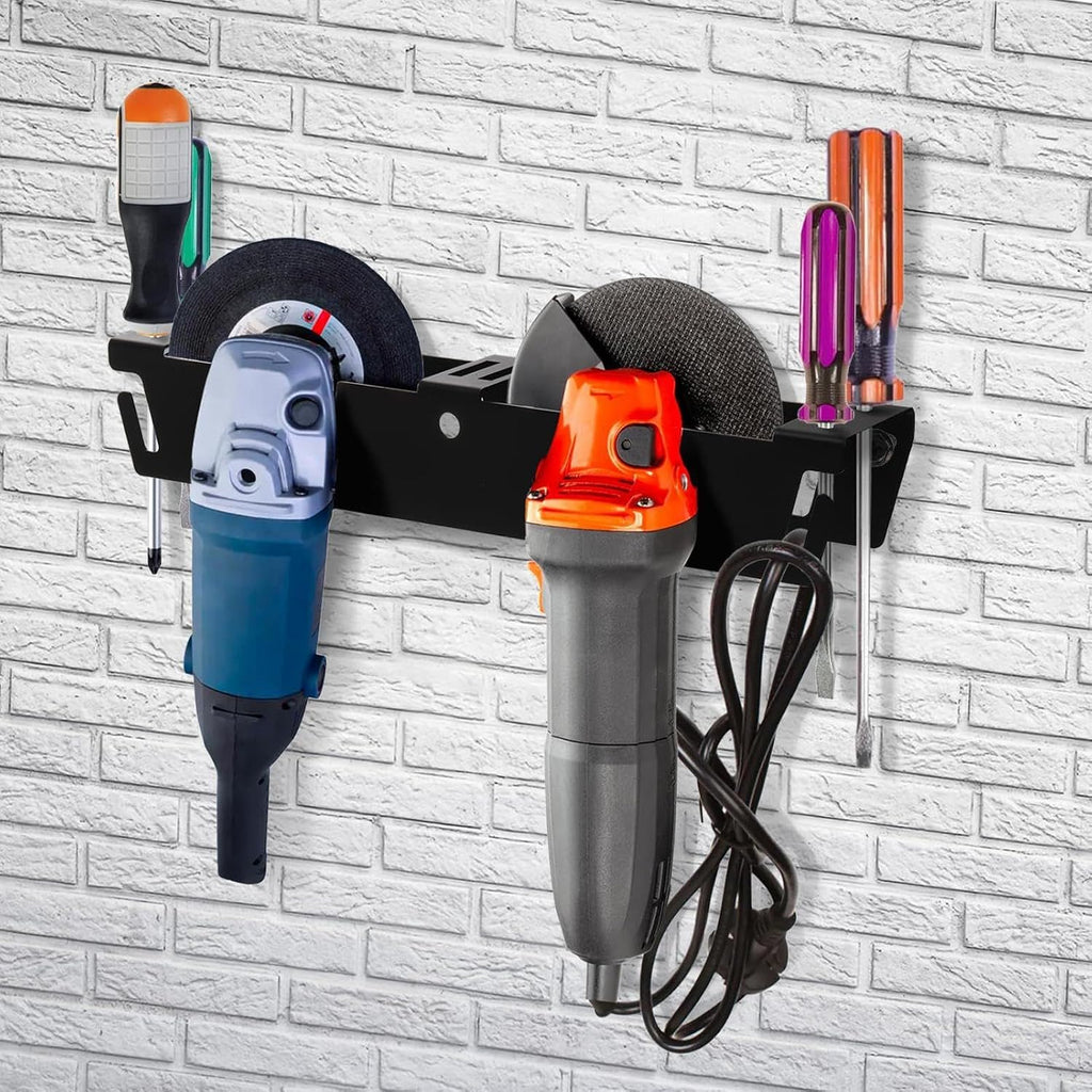 GENERIC Support Mural Pour Meuleuse D'angle | Tournevis D'outils électriques 2 Fentes Pour Atelier, établi, Panneau Perforé, Garage