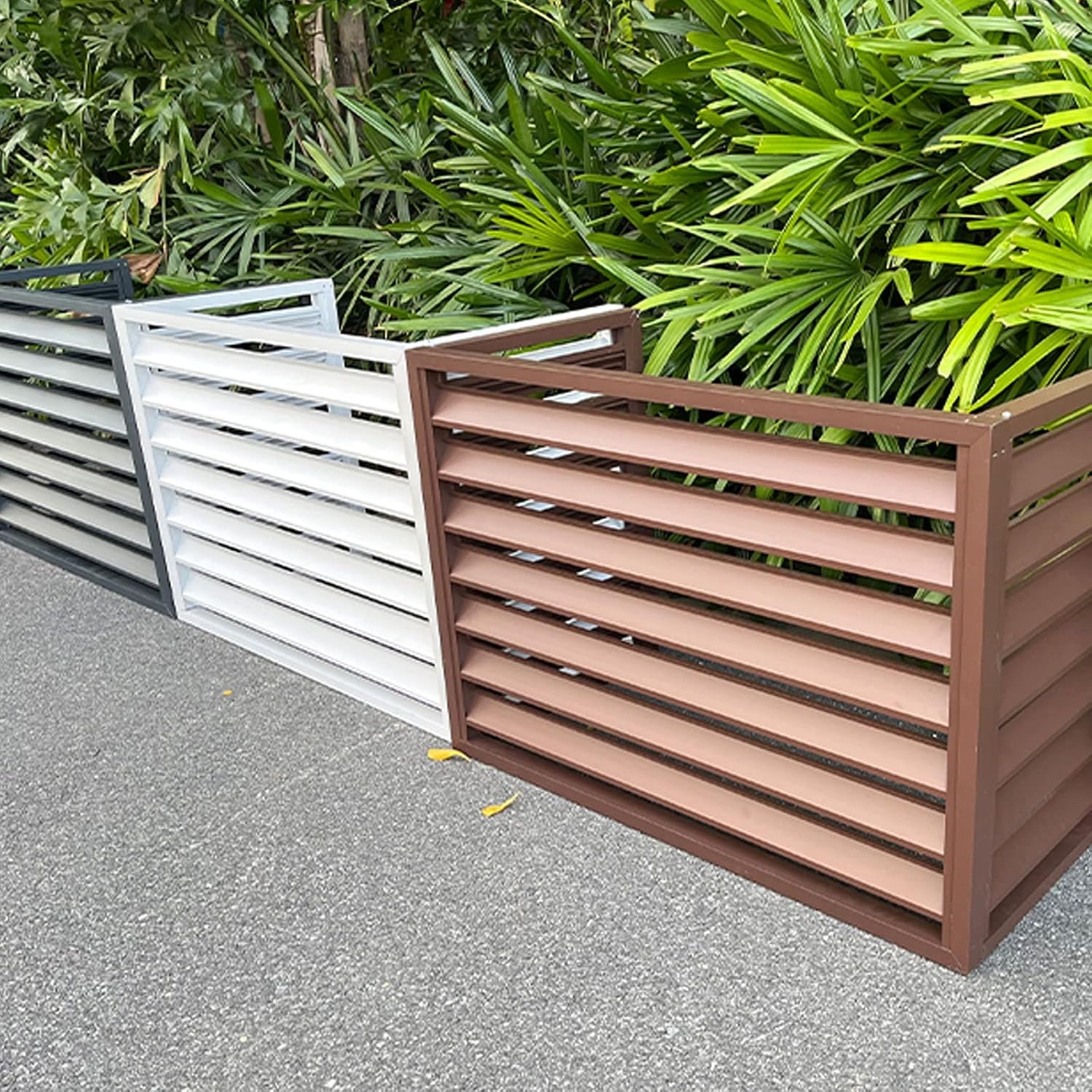GENERIC Housse Robuste En Aluminium Pour Climatiseur – Protection Anti-vol Et Réduction Du Bruit – Clôture élégante Parfaite Pour Les Unités De Climatisation Extérieures